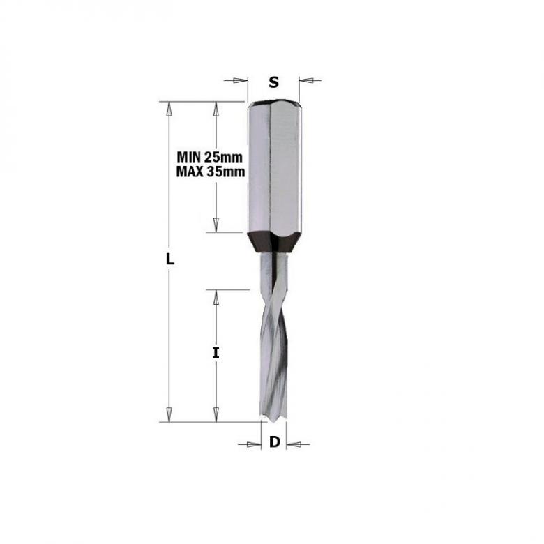 CMT Wiertło Xtreme nieprzelotowe pełnowolframowe D-8mm, L-57,5mm lewe obroty (310.080.22)