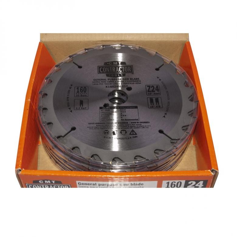 CMT Piła budowlana seria K D-216 F-30 zębów 24 (K21624M-X10)
