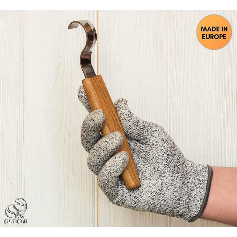 Beavercraft Nóż do łyżek rzeźbiarski 30 mm SK2OAK rękojeść dębowa