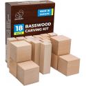 Beavercraft Drewno lipa zestaw 18 klocków BW18
