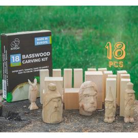 Beavercraft Drewno lipa zestaw 18 klocków BW18 2