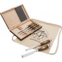 KIRSCHEN Dłuta stolarskie zestaw 6 szt z bejcowaną rękojeścią 6-26mm (1107)