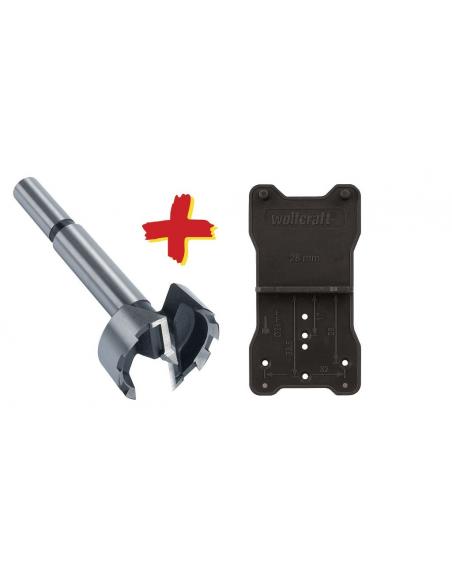 Wolfcraft wiertło Forstnera 35 mm do zawiasów z szablonem (8728000)