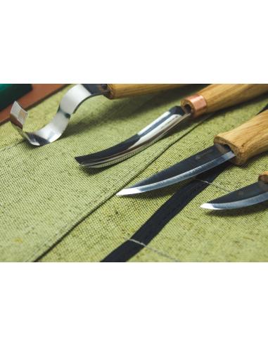 Beavercraft Zestaw do rzeźbienia 4 szt noże, nóż do łyżek, dłuto S43