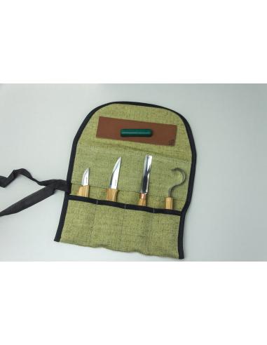 Beavercraft Zestaw do rzeźbienia 4 szt noże, nóż do łyżek, dłuto S43