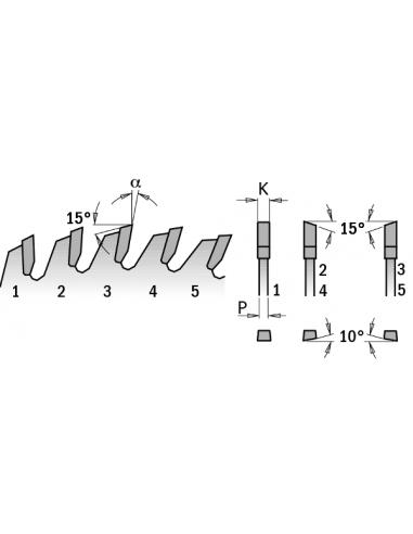 CMT Piiła do cięcia poprzecznego D-250 F-30 zębów 80  (274.080.10M)