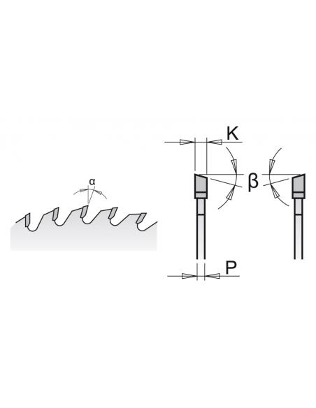 CMT Piiła chromowana wyciszona z zębem typu " na przemian skos" D-350 F-30 zębów 108  (285.708.14M)
