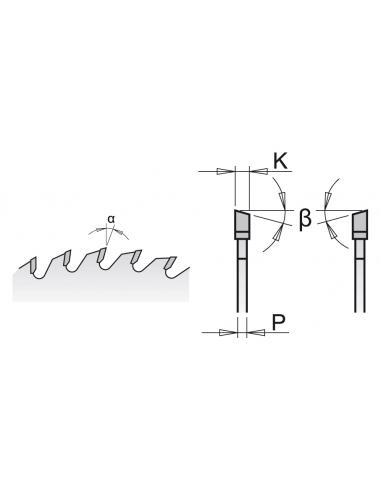 CMT Piiła chromowana wyciszona z zębem typu " na przemian skos" D-300 F-30 zębów 96  (285.696.12M)