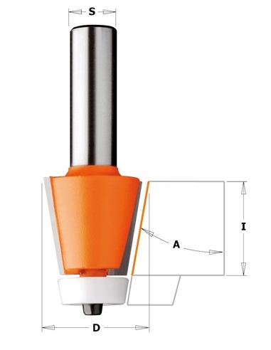 CMT Frez do ukosowania do Corianu A-15 D-31,7 I-22,2 S-12mm (966.501.11)