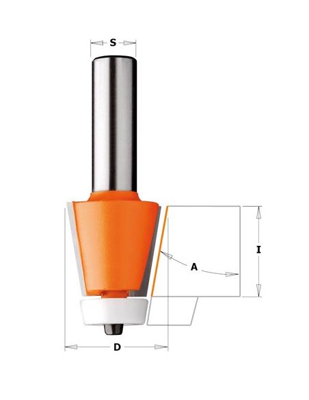 CMT Frez do ukosowania do Corianu A-15 D-31,7 I-22,2 S-12mm (966.501.11)
