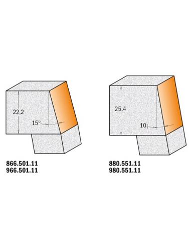 CMT Frez do ukosowania do Corianu A-10 D-28,5 I-25,4 S-12mm (980.551.11)