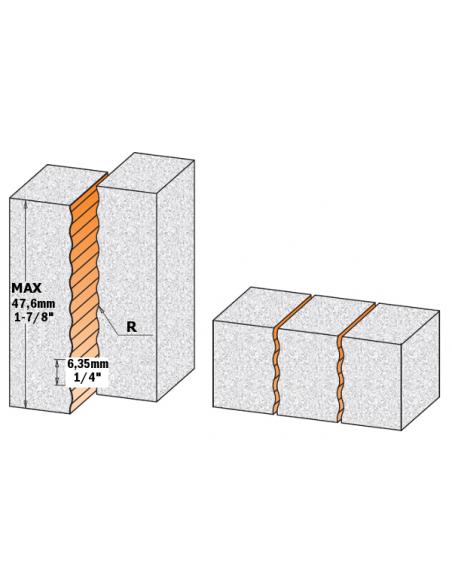 CMT Frez do łączeń w Solid Surface Corian D-15,87 I-51,5 S-12mm (981.531.11)