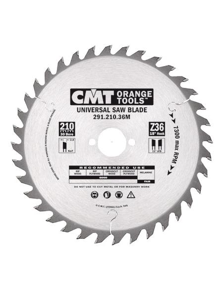 CMT Piła uniwersalna do elektronarzędzi D-160 F-30 zębów 24 (291.160.24M)
