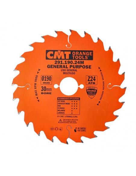 CMT Piła uniwersalna do elektronarzędzi D-190 F-30 zębów 24 (291.190.24M)