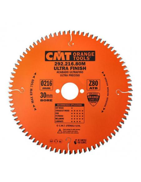 CMT Piła do cięcia poprzecznego do elektronarzędzi D-216 F-30 zębów 80 (292.216.80M)