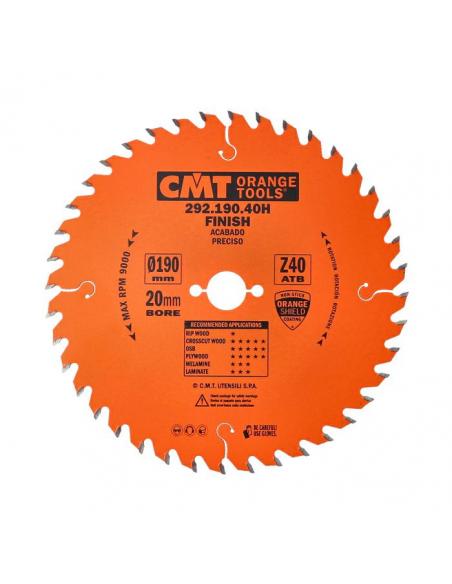 CMT Piła do cięcia poprzecznego do elektronarzędzi D-160 F-20 zębów 40 (292.160.40H)