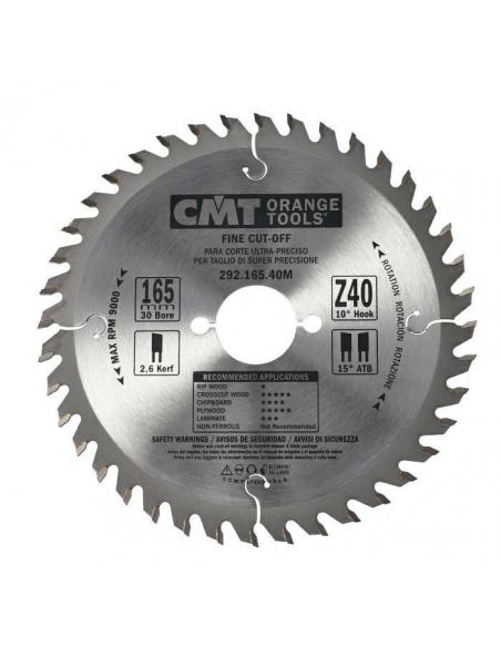 CMT Piła do cięcia poprzecznego do elektronarzędzi D-165 F-30 zębów 40 (292.165.40M)