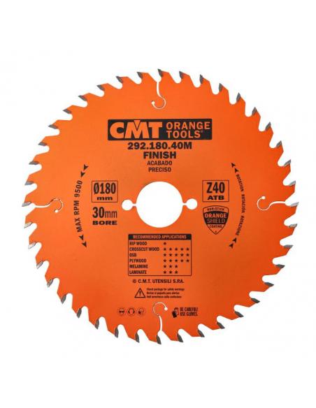 CMT Piła do cięcia poprzecznego do elektronarzędzi D-180 F-30 zębów 40 (292.180.40M)