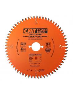 CMT Piła do cięcia metali nieżelaznych i płyt laminowanych D-210 F-30 zębów 64 (296.210.64M)