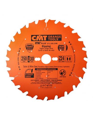 CMT Piła ultra cienka ITK Plus do cięcia wzdłużnego i poprzecznego  D-250 F-30 zębów 24 (271.250.24M)
