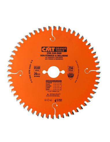 CMT Piła do cięcia metali nieżelaznych i płyt laminowanych D-165 F-20 zębów 56 (296.165.56H)