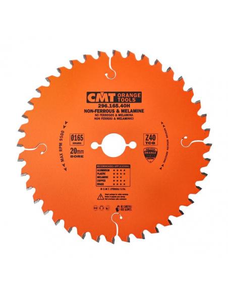 CMT Piła do cięcia metali nieżelaznych i płyt laminowanych D-165 F-20 zębów 40 (296.165.40H)