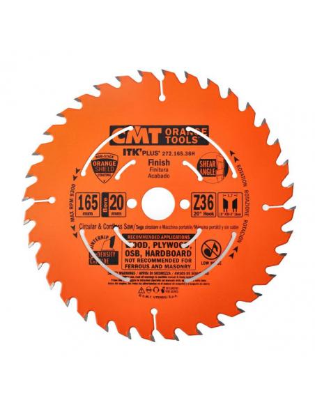 CMT Piła ultra cienka ITK Plus do cięcia poprzecznego  D-165 F-20 zębów 36 (272.165.36H)