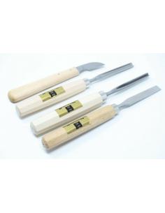 MHG GERMANY Dłuta i nóż rzeźbiarski 4szt zestaw (1700.10) 2