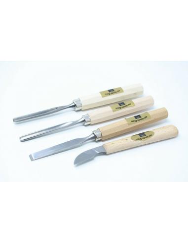 MHG GERMANY Dłuta i nóż rzeźbiarski 4szt zestaw (1700.10)