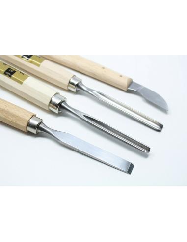MHG GERMANY Dłuta i nóż rzeźbiarski 4szt zestaw (1700.10)