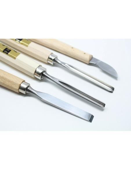 MHG GERMANY Dłuta i nóż rzeźbiarski 4szt zestaw (1700.10)