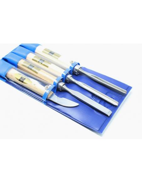 MHG GERMANY Dłuta i nóż rzeźbiarski 4szt zestaw (1700.10)