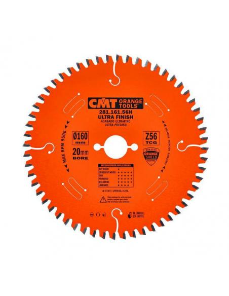 CMT Piła do płyty laminowanej D-160 F-20 zębów 56 (281.161.56H)