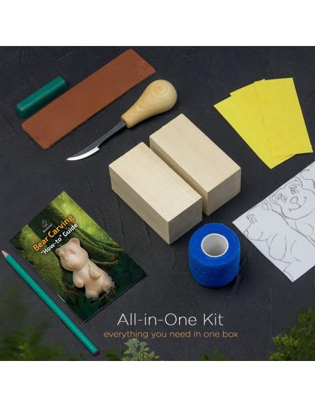 Beavercraft Zestaw do rzeźbienia miś DIY05
