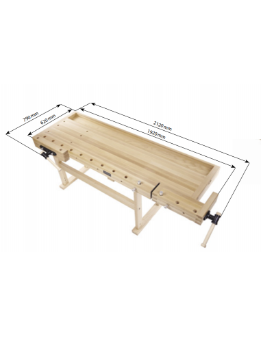 Ramia stół stolarski model premium plus 2100,  pro-as 2100 lite drewno