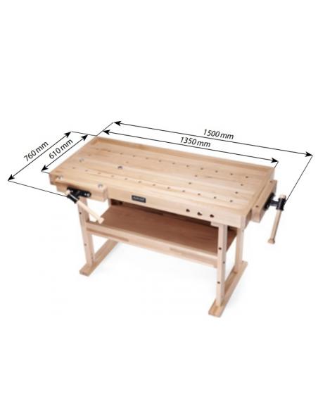 ramia, stół stolarski, diamond, hb.d1500, drewno bukowe, stolarz,