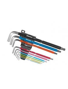 PROTECO Klucze imbusowe magnetyczne z kulką - zestaw 9 szt oznaczone kolorami (42.09-2001) 2