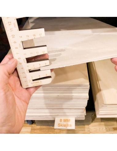 Sprawdzian grubości płyt OTORI-2 z magnesem LeanCraft