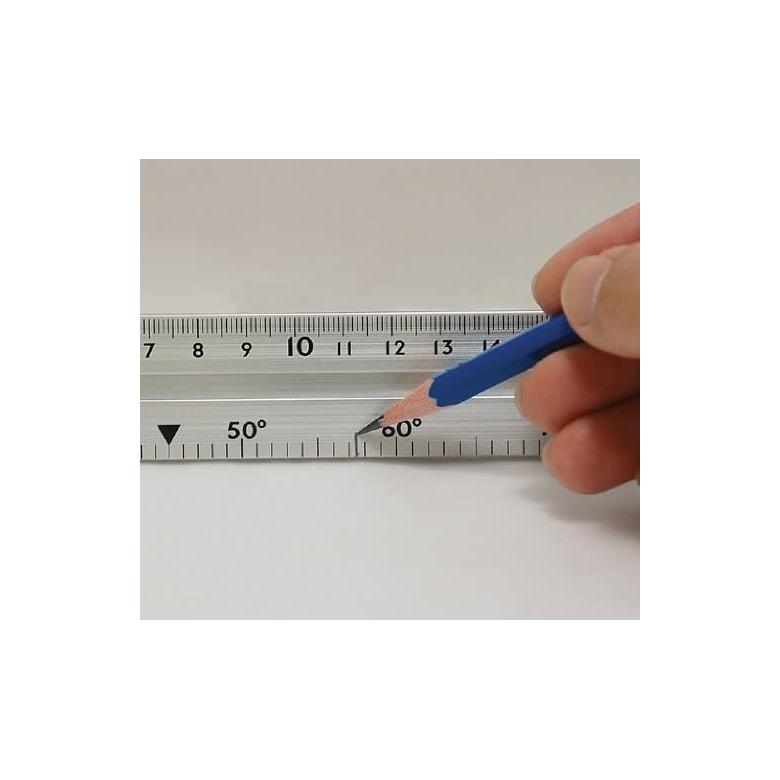 SHINWA kątomierz nastawny 30cm z podziałką aluminium (62660)