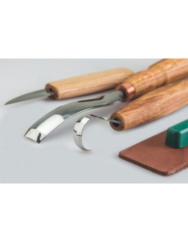 Beavercraft Zestaw do rzeźbienia 3 szt nóż, nóż do łyżek, dłuto żłobak S47