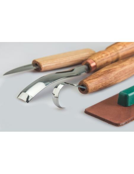 Beavercraft Zestaw do rzeźbienia 3 szt nóż, nóż do łyżek, dłuto żłobak S47