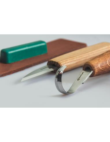 Beavercraft Zestaw do rzeźbienia 3 szt nóż, nóż do łyżek, dłuto żłobak S47