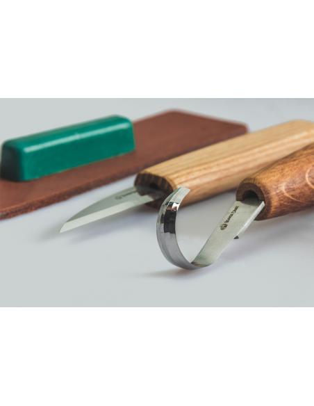 Beavercraft Zestaw do rzeźbienia 3 szt nóż, nóż do łyżek, dłuto żłobak S47