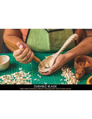 Beavercraft zestaw do rzeźbienia łyżek mis noże, dłuto, nóż hakowy 3 szt S47