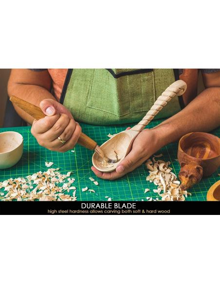 Beavercraft zestaw do rzeźbienia łyżek mis noże, dłuto, nóż hakowy 3 szt S47