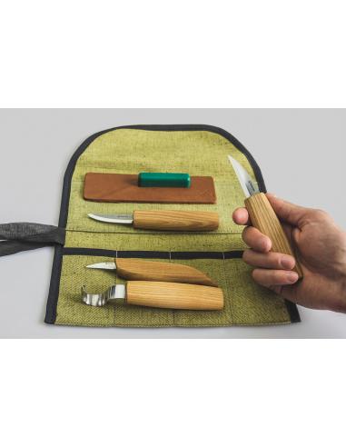 Beavercraft Zestaw do rzeźbienia 4 szt nóż do łyżek i  3 noże S48