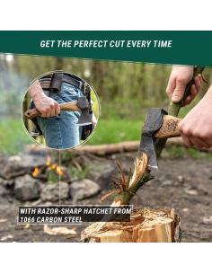 Toporek AX1 Beaverkraft z etui ze skóry i zawiesiem do paska (AX1) 2