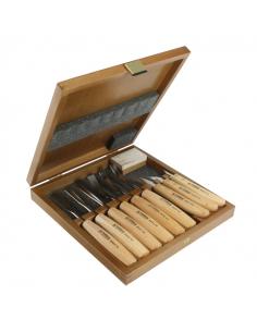 NAREX Dłuta i noże rzeźbiarskie STANDARD zestaw 10 cz. w kasecie (894813)