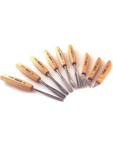 NAREX Dłuta i noże rzeźbiarskie STANDARD zestaw 10 cz. w kasecie (894813)