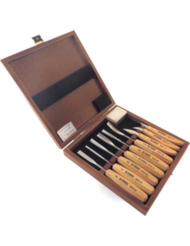 NAREX Dłuta i noże rzeźbiarskie STANDARD zestaw 10 cz. w kasecie (894813)